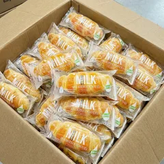 1 Thùng Bánh Mì Sừng Bò WEICHUDAO Vị Sữa - Thùng 32 Cái