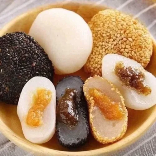 1 Thùng Bánh Mochi Đài Loan Vị Mè Gừng 2 Cô Gái 4 Vị Thơm Ngon