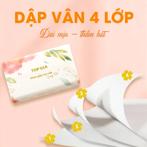 1 Thùng Giấy Ăn 10 Gói Topgia Sương Mai