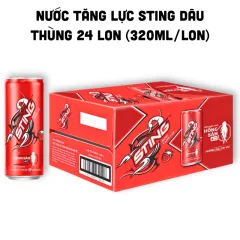 1 Thùng Nước Ngọt Sting Hương Dâu Tây Đỏ (320ml*4 lốc*6 lon)