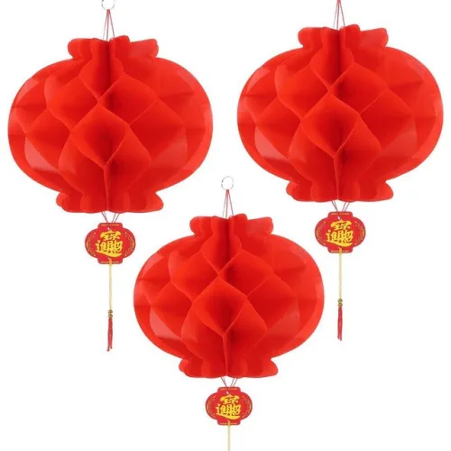 1 Túi 10 cái LỒNG ĐÈN GIẤY ( F15 / 12CM )