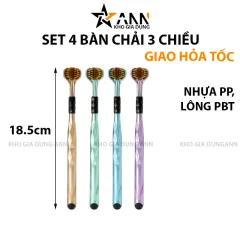 4 Bàn Chải Đánh Răng 3 Mặt Vệ Sinh Răng Miệng 18.5cm