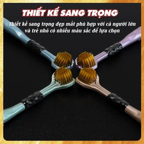 4 Bàn Chải Đánh Răng 3 Mặt Vệ Sinh Răng Miệng 18.5cm