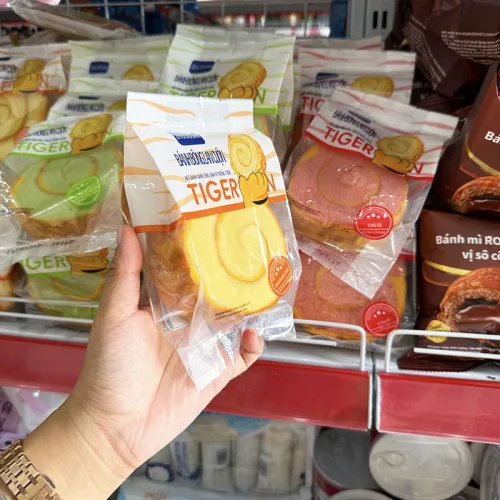 5 Cái Bánh Bông Lan Cuộn Da Hổ ZHUOGUAN 4 Màu (Vàng, Hồng, Nâu, Xanh)