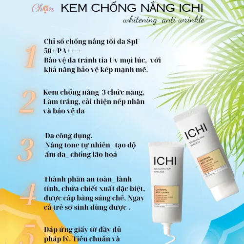 5 Lý do bạn nên sử dụng kem chống nắng Ichi