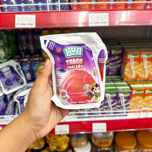 5 Túi Thạch Trái Cây KUN Vị Đào 110ml/Túi