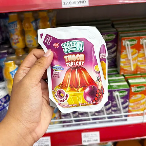5 Túi Thạch Trái Cây KUN Vị Chanh Dây 110ml