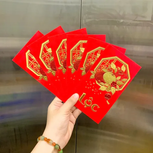 60 BAO LÌ XÌ NHUNG BẢN TO( CHỌN ĐƯỢC 10 HÌNH - 1 HÌNH 6 CÁI) nhiều hình