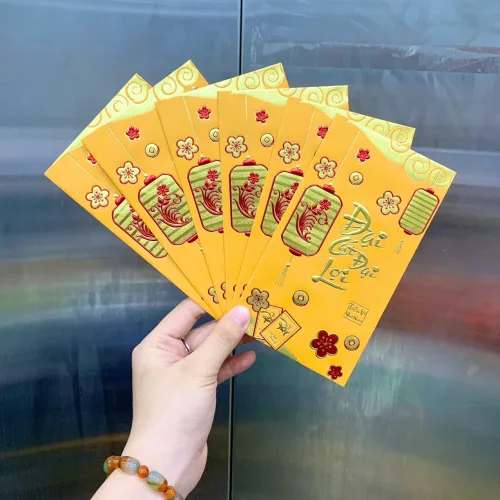 60 BAO LÌ XÌ NHUNG BẢN TO( CHỌN ĐƯỢC 10 HÌNH - 1 HÌNH 6 CÁI) nhiều hình