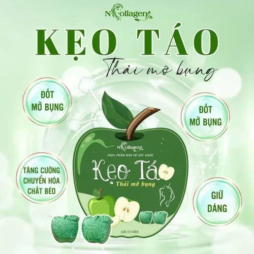 Ăn ngon ngủ ngon mà eo vẫn thon đó chính là Kẹo Táo nhà Ncollagen nha