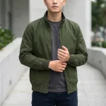 Áo Khoác Kaki Dày Lót Dù Nam Cổ Trụ Có Túi Trong Cao Cấp Big Size