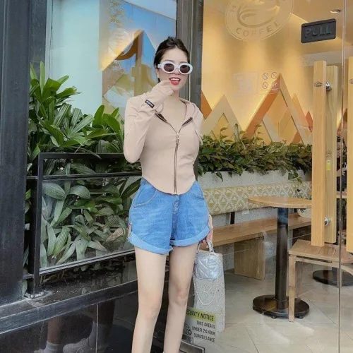 Áo khoác len nữ hot girl form ngắn QC