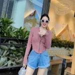 Áo khoác len nữ hot girl form ngắn QC