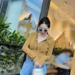 Áo khoác len nữ hot girl form ngắn QC