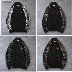 Áo Khoác Nam Bomber Phối Tay Lính
