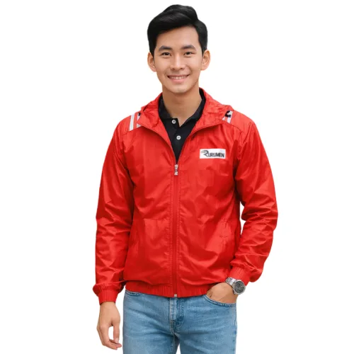 Áo Khoác Nam Dù 2 Lớp Có Nón Logo Rurumen