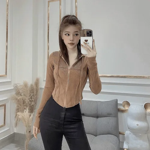 Áo khoác nữ len nữ form ngắn cao cấp