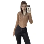 Áo khoác nữ len nữ form ngắn cao cấp