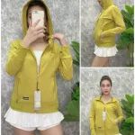 Áo khoác nữ tay dài thêu chữ tay xỏ ngón 6 túi cao cấp