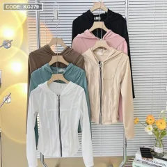 Áo khoác nữ thun tăm chống nắng QC