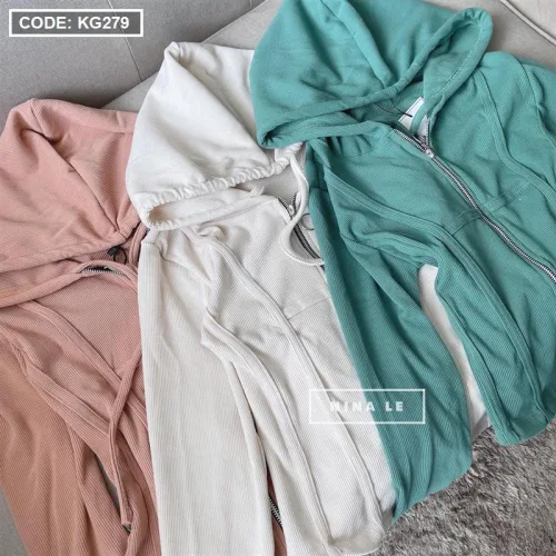 Áo khoác nữ thun tăm chống nắng QC