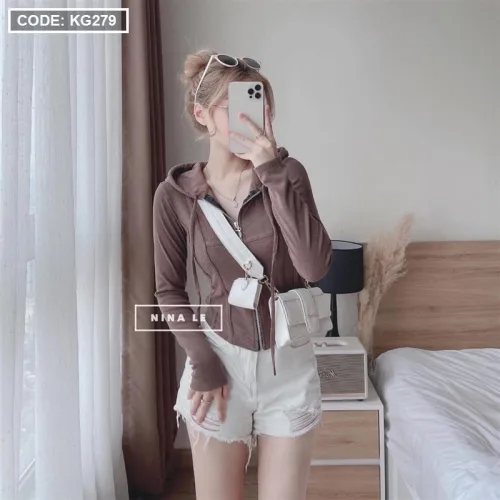 Áo khoác nữ thun tăm chống nắng QC
