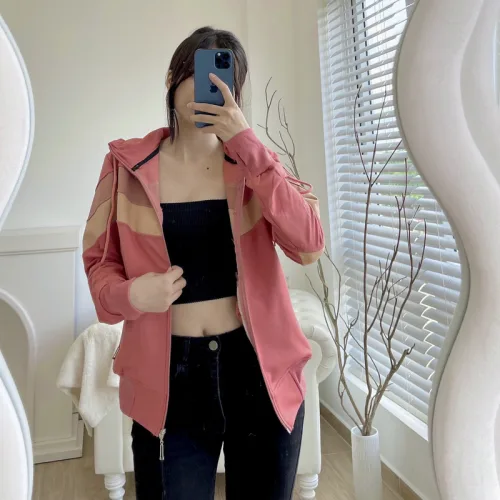 Áo Khoác Nữ Chất Thun PQ Arian Có Nón Sọc Ngang Màu Size Dưới 65kg