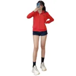 Áo Khoác Thun Nữ Có Nón Thêu Logo Chữ
