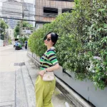 Áo Len sọc cổ bẻ QC