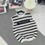 Áo len sọc nữ cụt tay