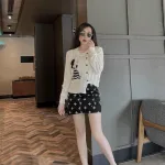 Áo len sọc tay dài thêu hình thỏ