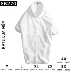 Áo Sơ Mi Nam Tay Ngắn Công Sở Vải Kate Lụa (Có Size 4x)