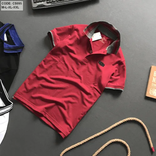 Áo Thun Polo Nam Cổ Phối Bo Sọc