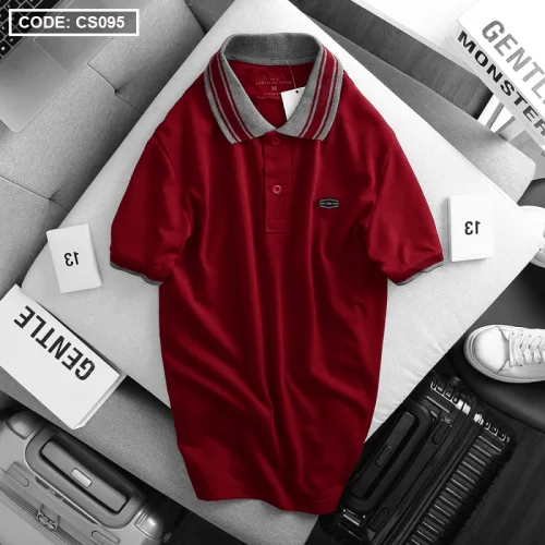 Áo Thun Polo Nam Cổ Phối Bo Sọc