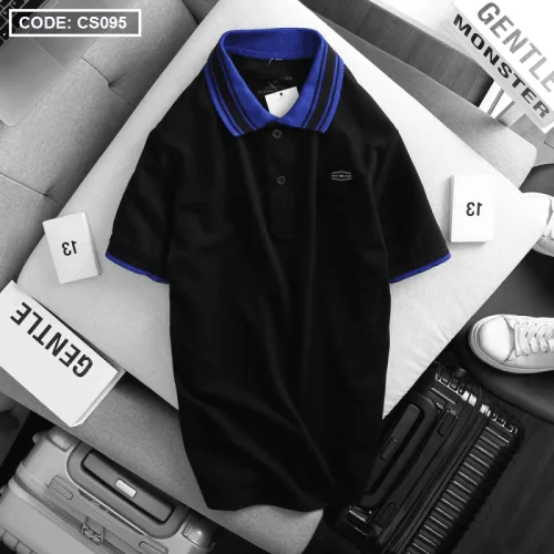 Áo Thun Polo Nam Cổ Phối Bo Sọc