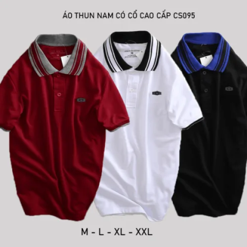 Áo Thun Polo Nam Cổ Phối Bo Sọc