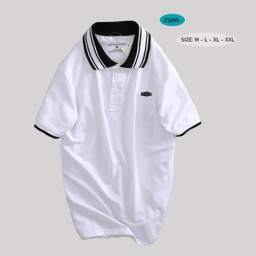 Áo Thun Polo Nam Cổ Phối Bo Sọc