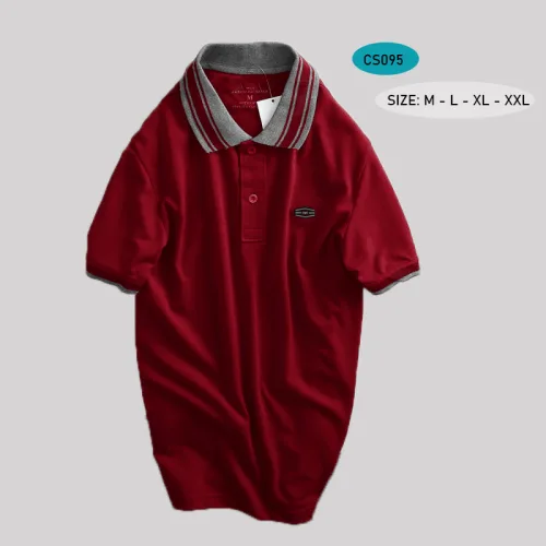 Áo Thun Polo Nam Cổ Phối Bo Sọc