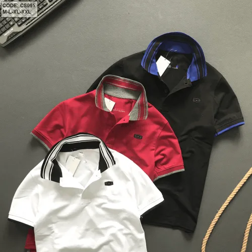 Áo Thun Polo Nam Cổ Phối Bo Sọc