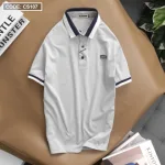 Áo Thun Nam Tay Ngắn Cổ Bẻ Viển Bo
