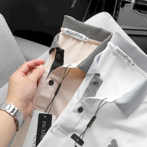 Áo Thun Nam Cổ Bẻ Pack Hourse Viền Bo Sọc Nhuyễn Thêu Logo (Có size 3x)
