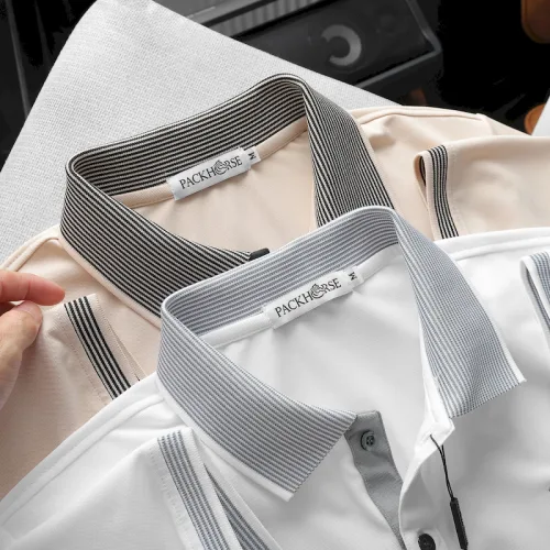 Áo Thun Nam Cổ Bẻ Pack Hourse Viền Bo Sọc Nhuyễn Thêu Logo (Có size 3x)
