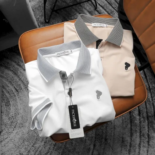 Áo Thun Nam Cổ Bẻ Pack Hourse Viền Bo Sọc Nhuyễn Thêu Logo (Có size 3x)