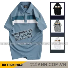 Áo Thun Nam Cổ Bẻ Phối Hai Sọc Ngang Trước Ngực Trẻ Trung (Có Size 3XL)