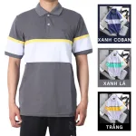 Áo Thun Nam Có Cổ Tay Ngắn Phối Sọc