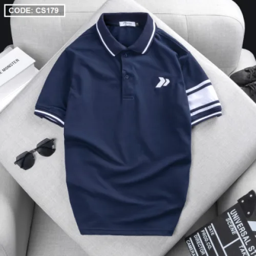 Áo Thun Nam Có Cổ Cá Sấu Đốm Thêu Logo (Có Size 3XL)