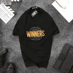 Áo Thun Nam Cổ Tròn Cotton Tay Ngắn In Chữ Winners