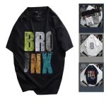 Áo Thun Nam Cổ Tròn Rurumen Màu Đen In Chữ BRONX Big Size