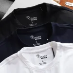 Áo Thun Nam Cổ Tròn Rurumen Màu Đen In Chữ Plus Limit Big Size