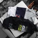 Áo Thun Nam Cổ Tròn Rurumen Màu Đen In Chữ SOUL Big Size